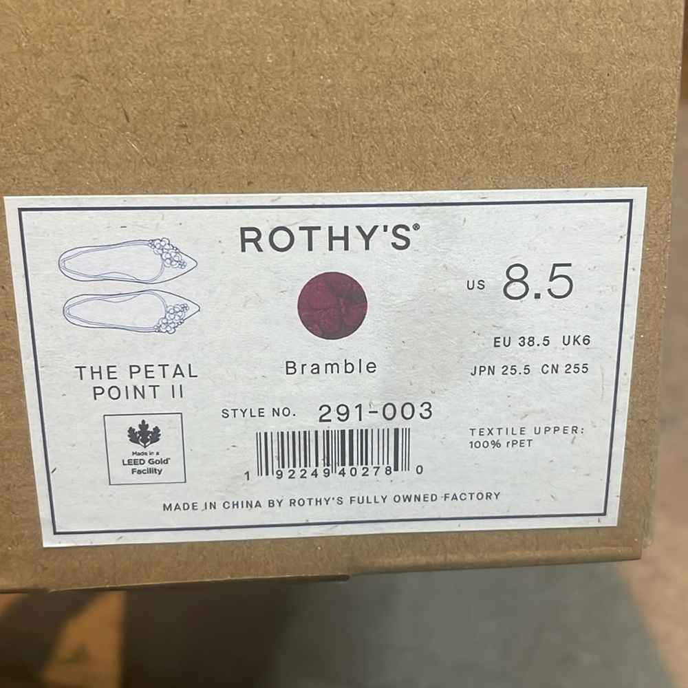 Rothy’s The Petal Point II Bramble Women’s Size 8.5 - Picture 2 of 9